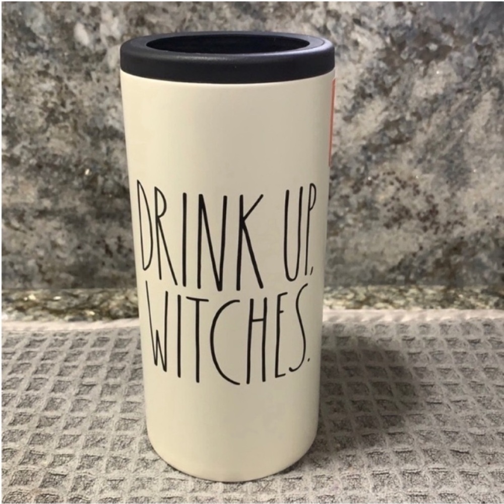 Rae Dunn “Drink Up Witches” Slim Can Cooler | Stainless Steel | 12 oz | NWT